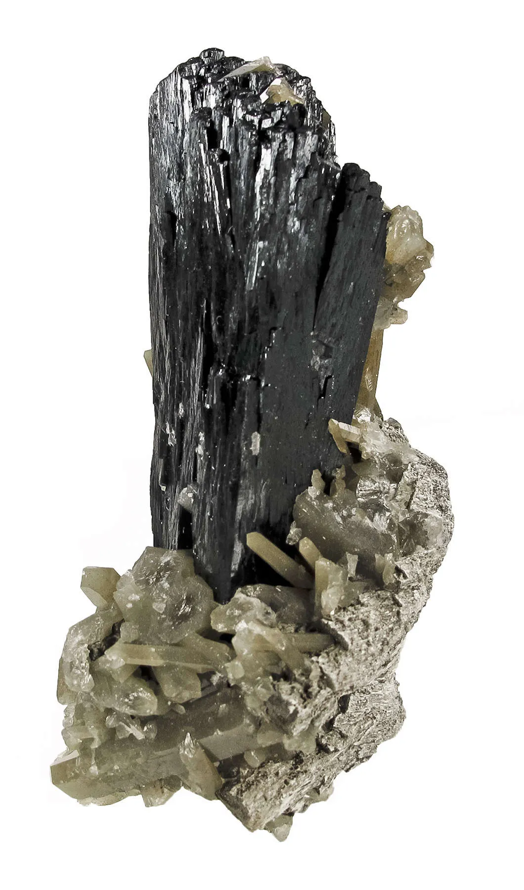Ilvaite With Quartz Included By Hedenbergite - image 2