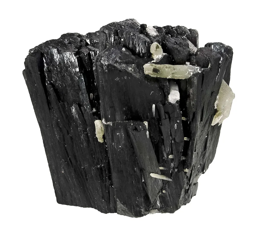 Ilvaite With Quartz Included By Hedenbergite image