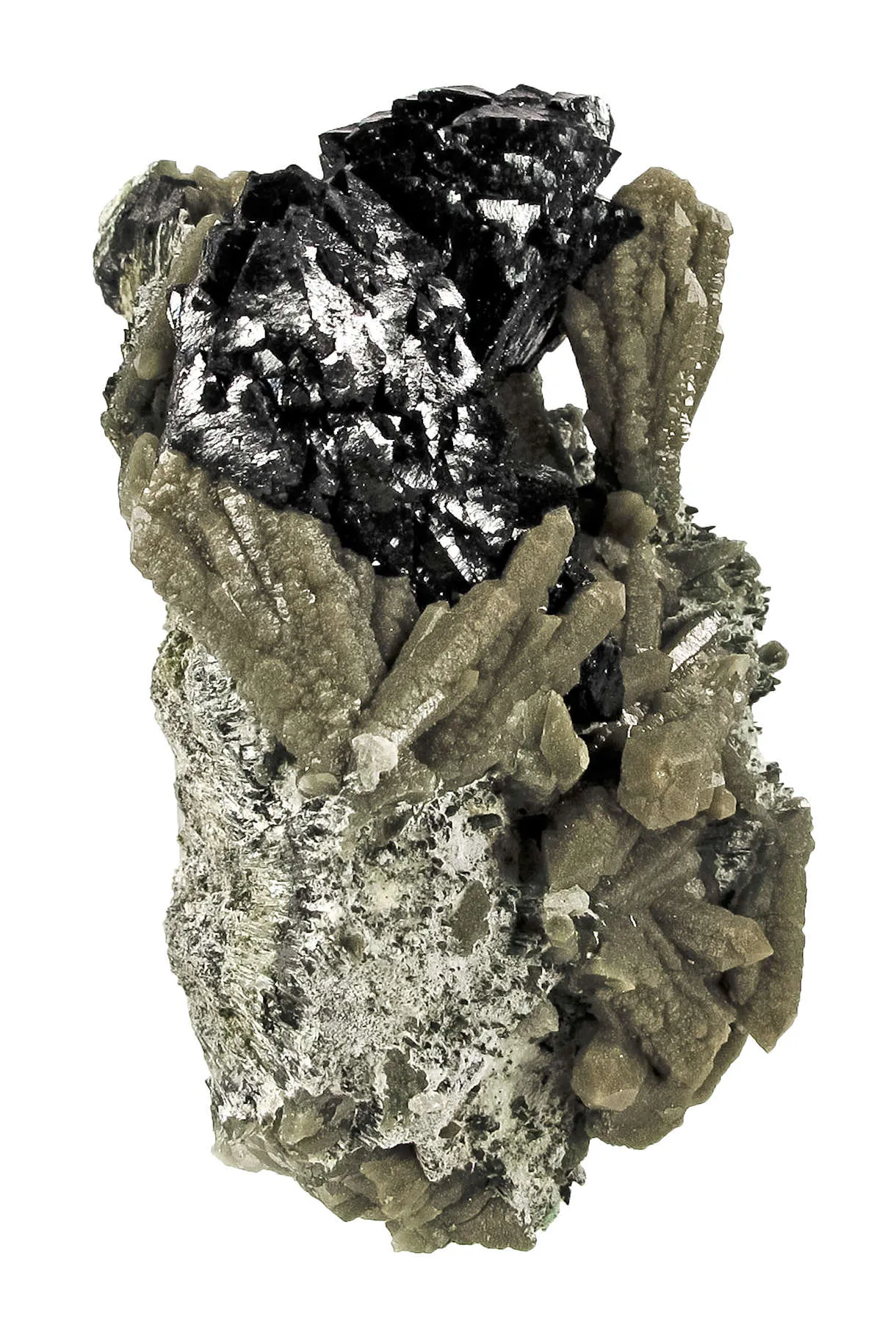 Ilvaite With Quartz Included By Hedenbergite - image 4