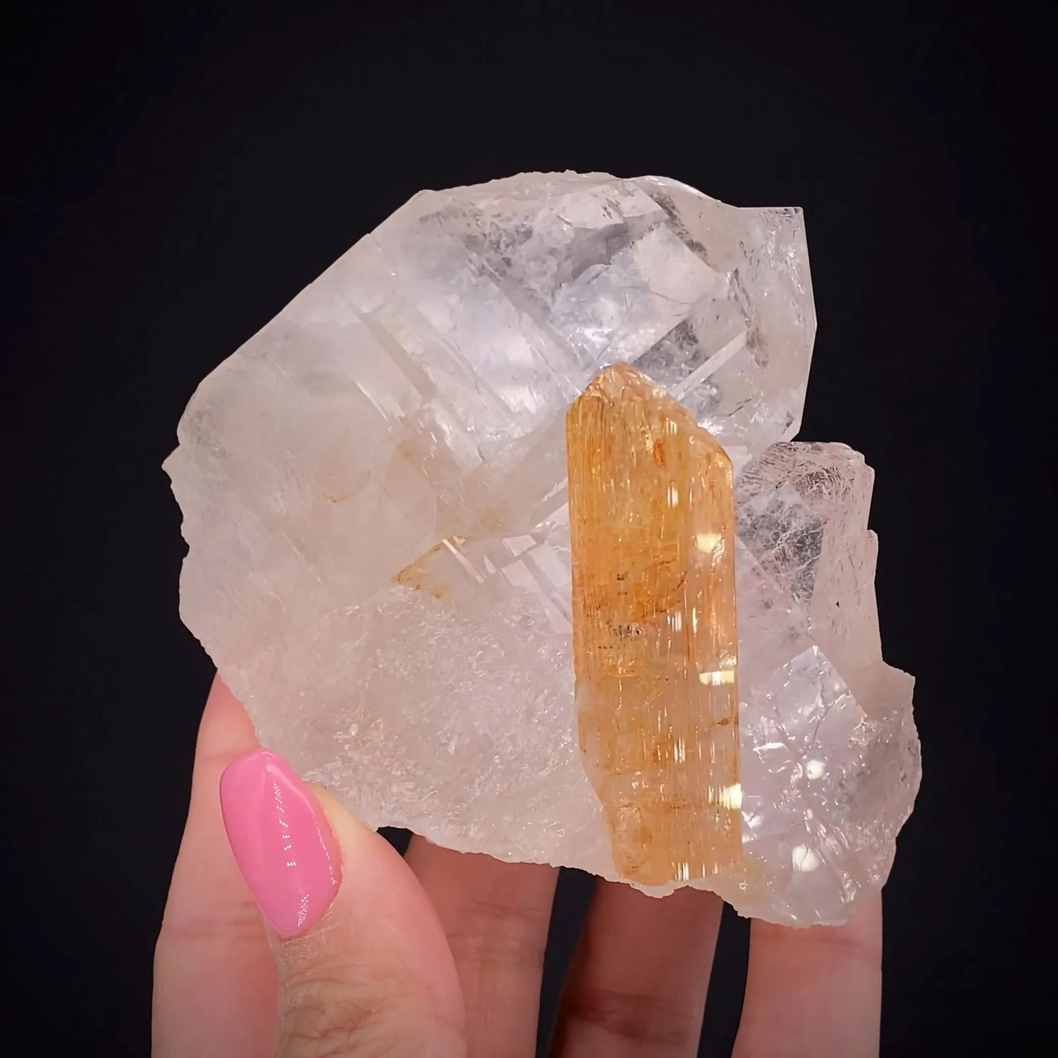 Imperial Topaz on Quartz - image 1