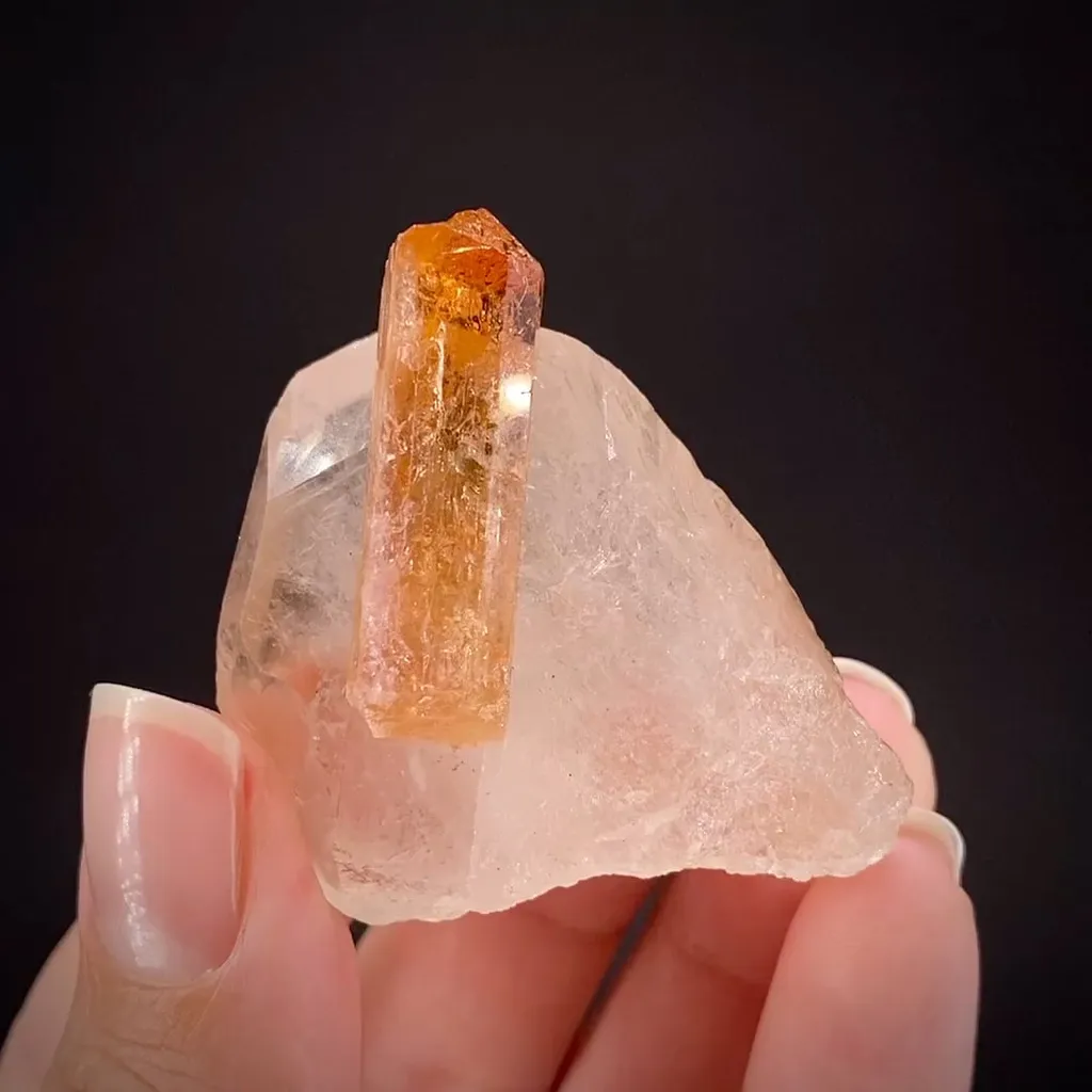 Imperial Topaz on Quartz - image 2