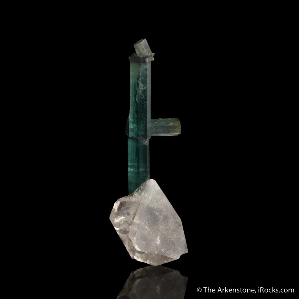 Indicolite Tourmaline on Quartz - image 2