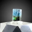 Indicolite Tourmaline with Green Zone from Afghanistan, Nuristan - image 1