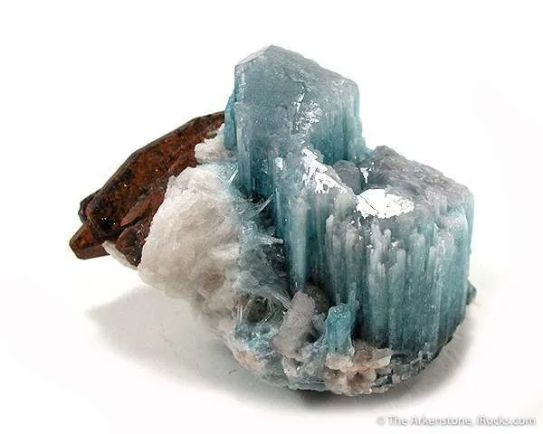 Indicolite With Stibiotantalite and Albite image