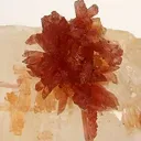 Inesite on Calcite With Orange Prehnite - image 3