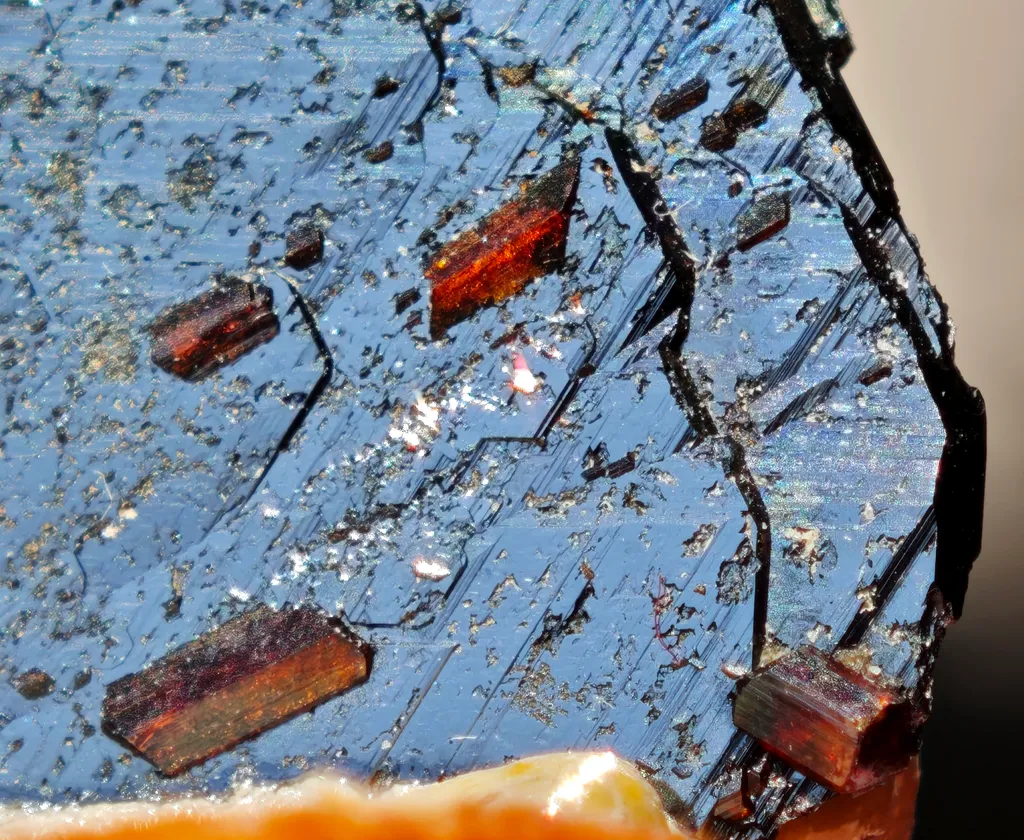 Intensely iridescent Hematite and Rutile from Cavradi Gorge, Sedrun, Switzerland - image 2