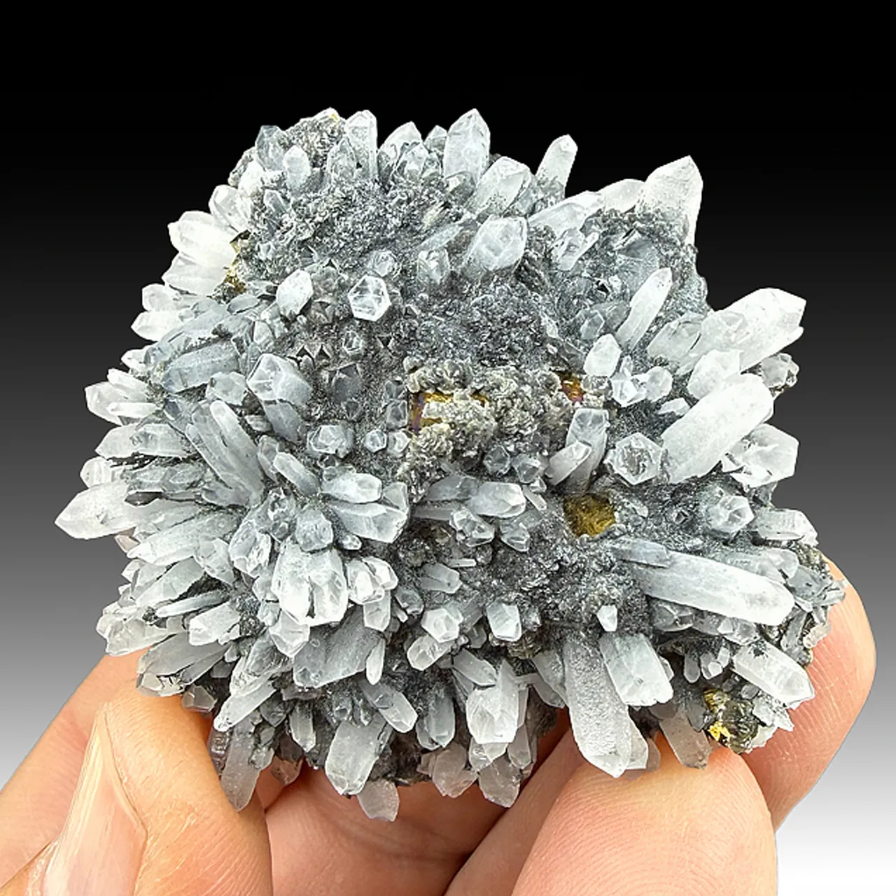 Jamesonite with Quartz, Arsenopyrite - image 1