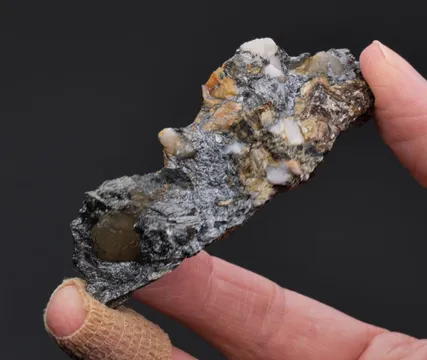 Jamesonite with Siderite and Quartz