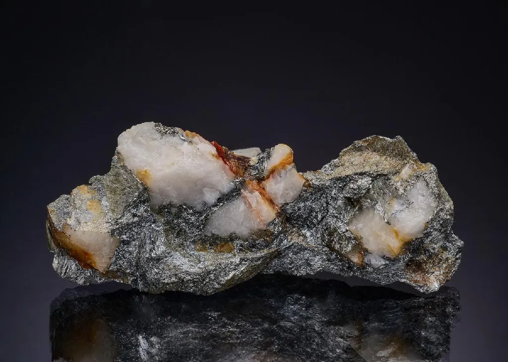 Jamesonite with Siderite and Quartz image