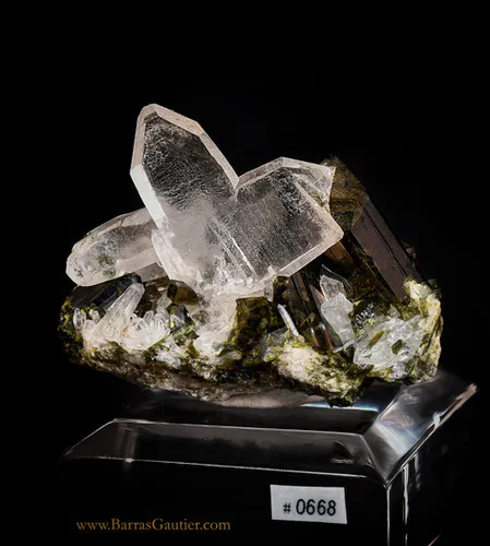 Japan -law Twin  Quartz  - Epidote image