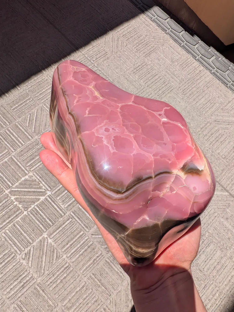 Japanese Rhodochrosite from Inakuraishi Mine, Hokkaido, Japan (Polished) — 3,200 g image
