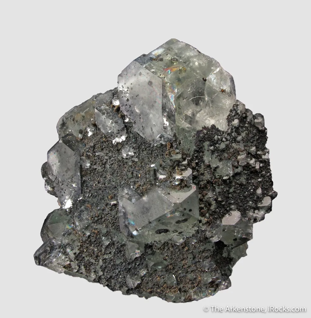 Jeanbandyite and Chalcocite on Fluorite image