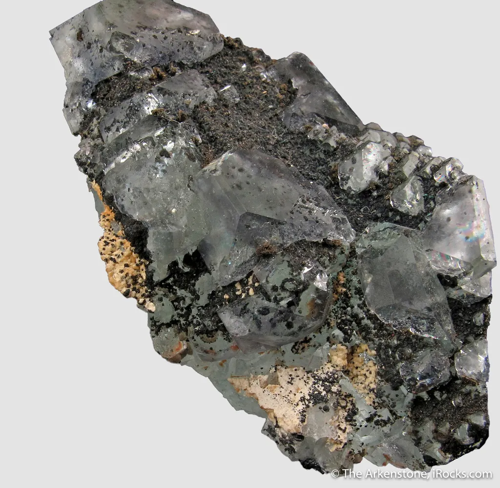 Jeanbandyite and Chalcocite on Fluorite - image 2