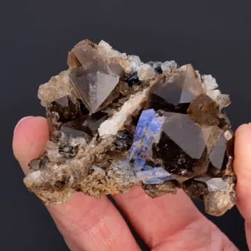 Jeremejevite with Smoky Quartz
