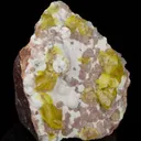 Jouravskite on Xonotlite with Bultfonteinite - image 4