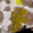 Jouravskite on Xonotlite with Bultfonteinite - image 2