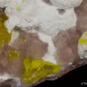 Jouravskite on Xonotlite with Bultfonteinite - image 7