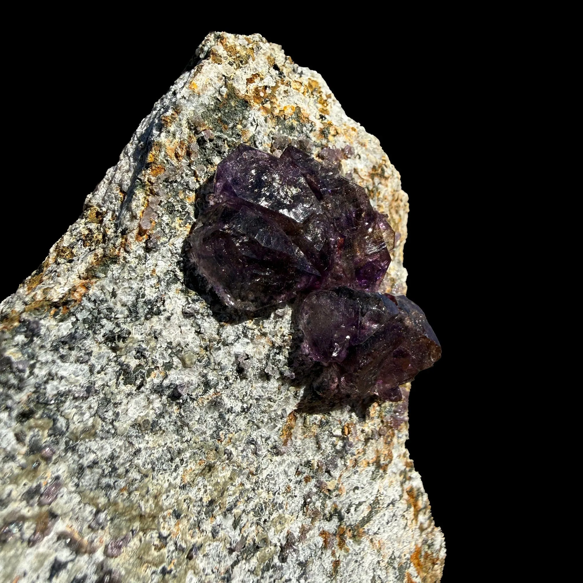 Karur Amethyst Crystal Cluster on Matrix – Deep Purple Natural Quartz Specimen India | Collector Grade Raw Mineral - image 7