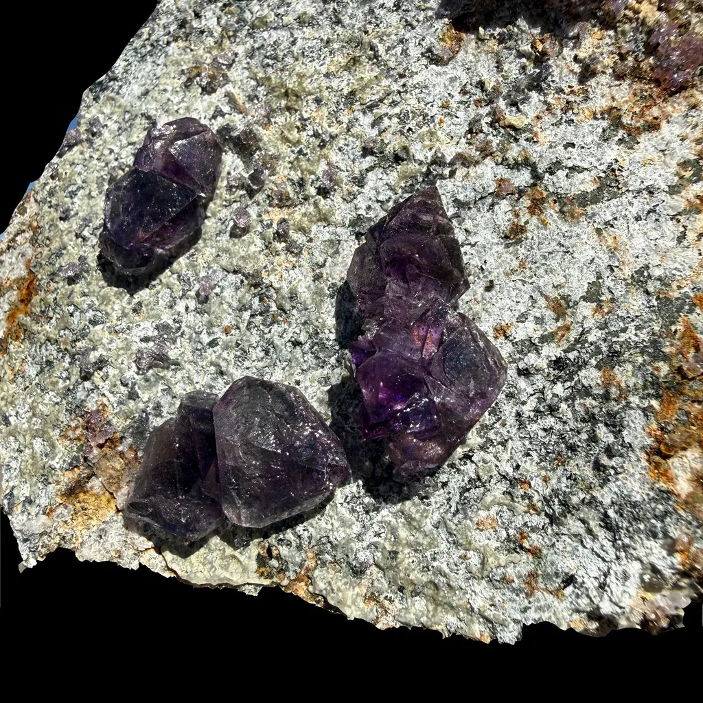 Karur Amethyst Crystal Cluster on Matrix – Deep Purple Natural Quartz Specimen India | Collector Grade Raw Mineral - image 4