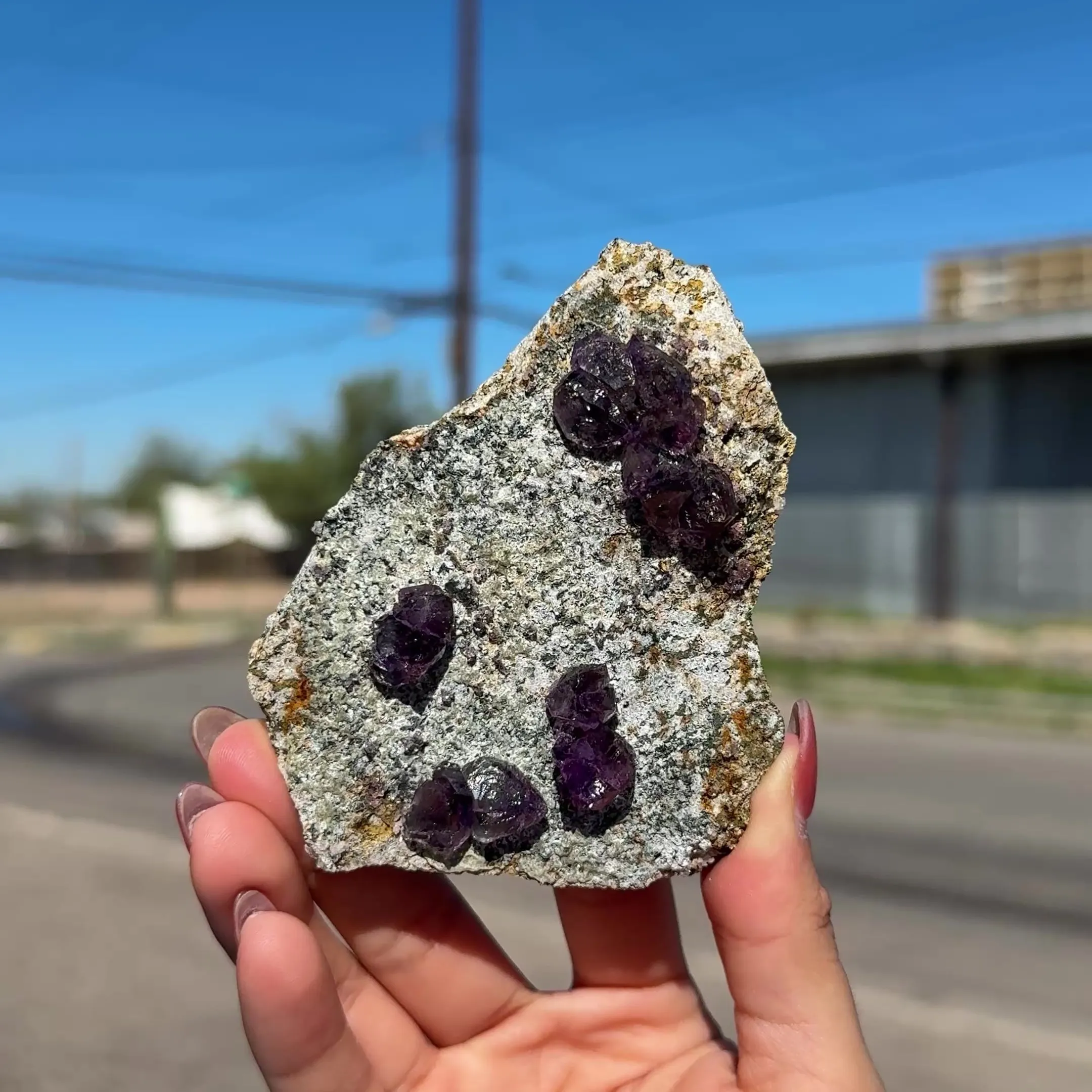 Karur Amethyst Crystal Cluster on Matrix – Deep Purple Natural Quartz Specimen India | Collector Grade Raw Mineral - image 5