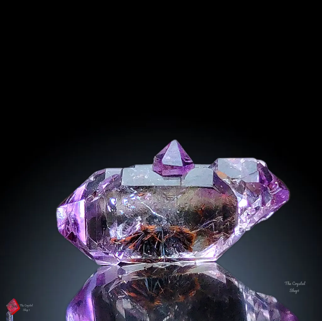 Karur Amethyst  Crystal in Rutile Flower. image