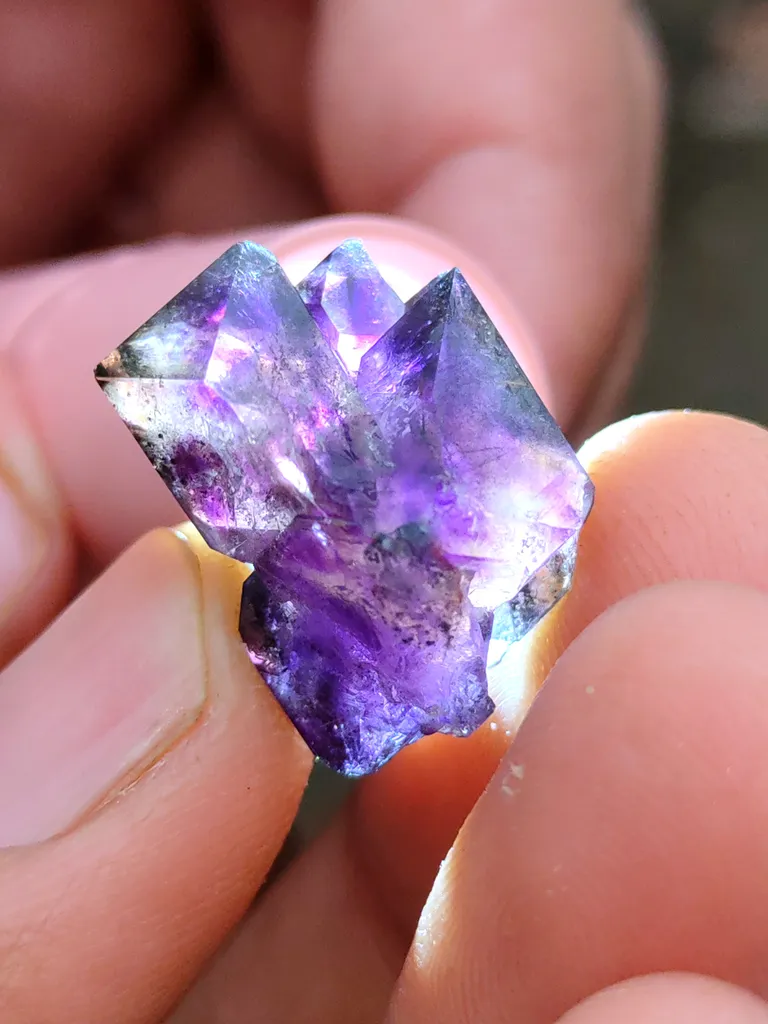 Karur Amethyst crystal in Rutiles Natural Mineral specimen Crystal - image 5