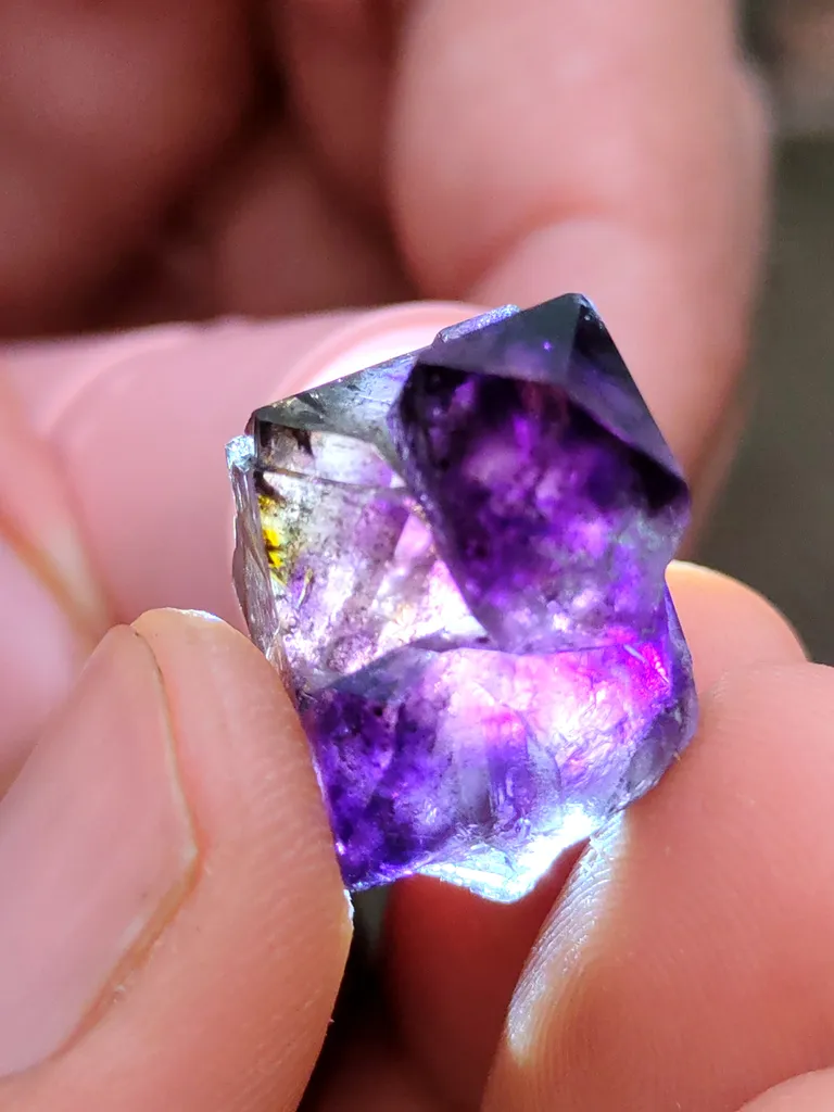 Karur Amethyst crystal in Rutiles Natural Mineral specimen Crystal - image 6