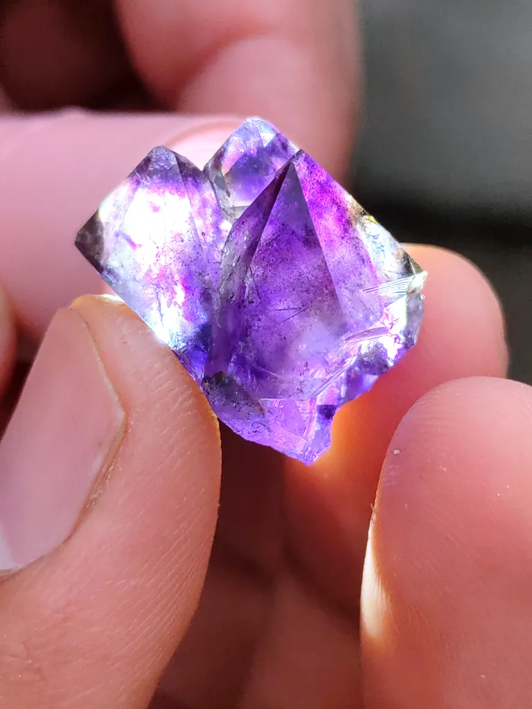 Karur Amethyst crystal in Rutiles Natural Mineral specimen Crystal - image 3
