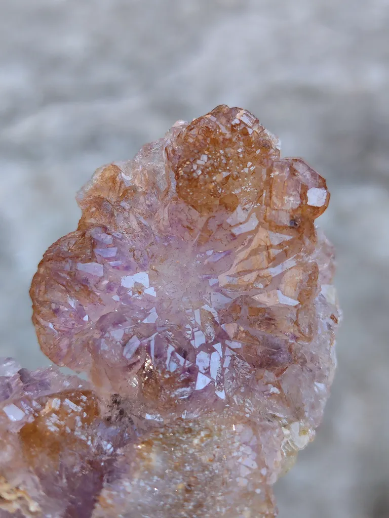 Karur Amethyst Flower on Quartz Specimen - image 4