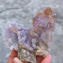 Karur Amethyst Flower on Quartz  Specimen - image 3