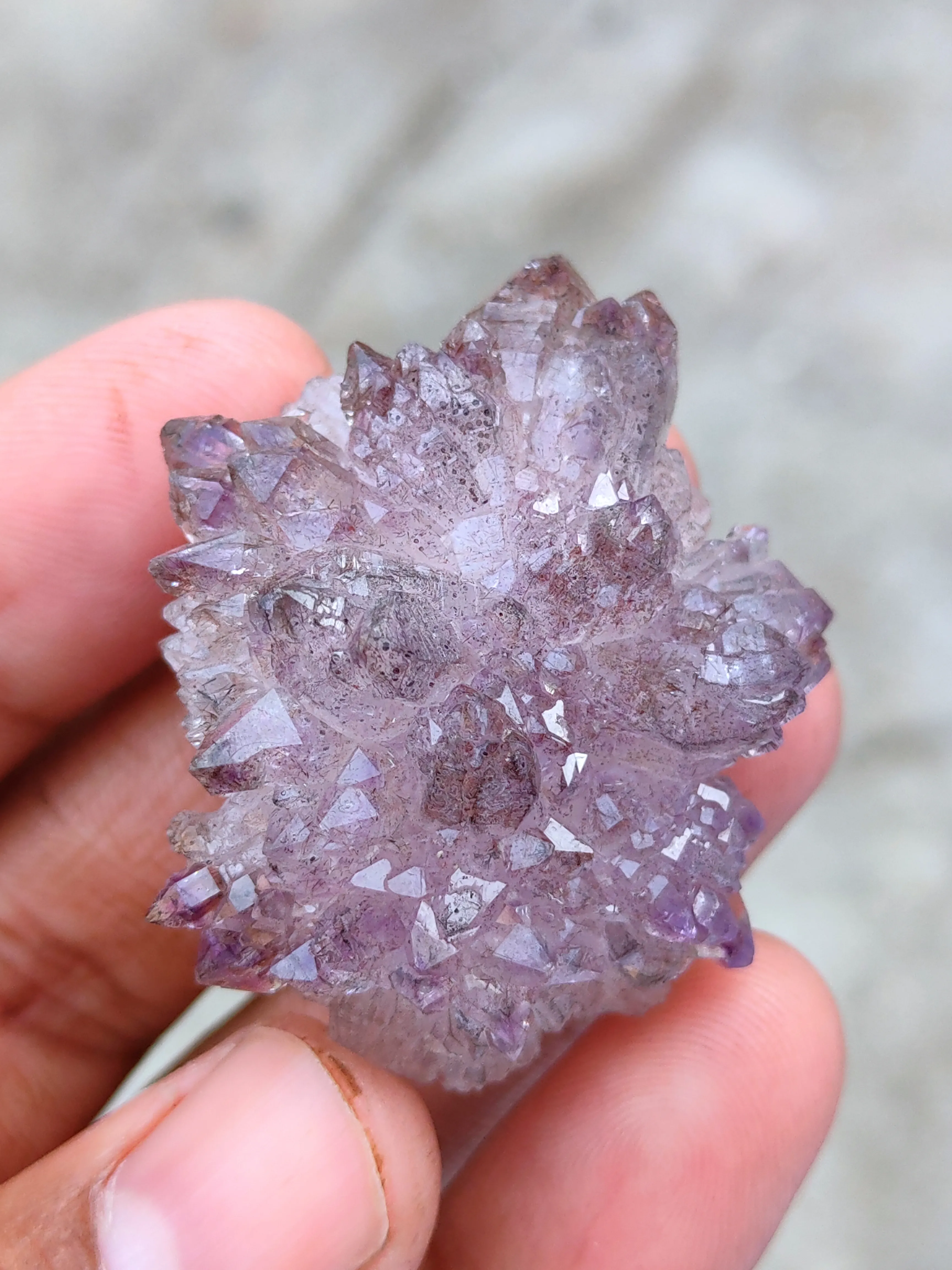 Karur Amethyst sceptre Flower in black Rutiles - image 3