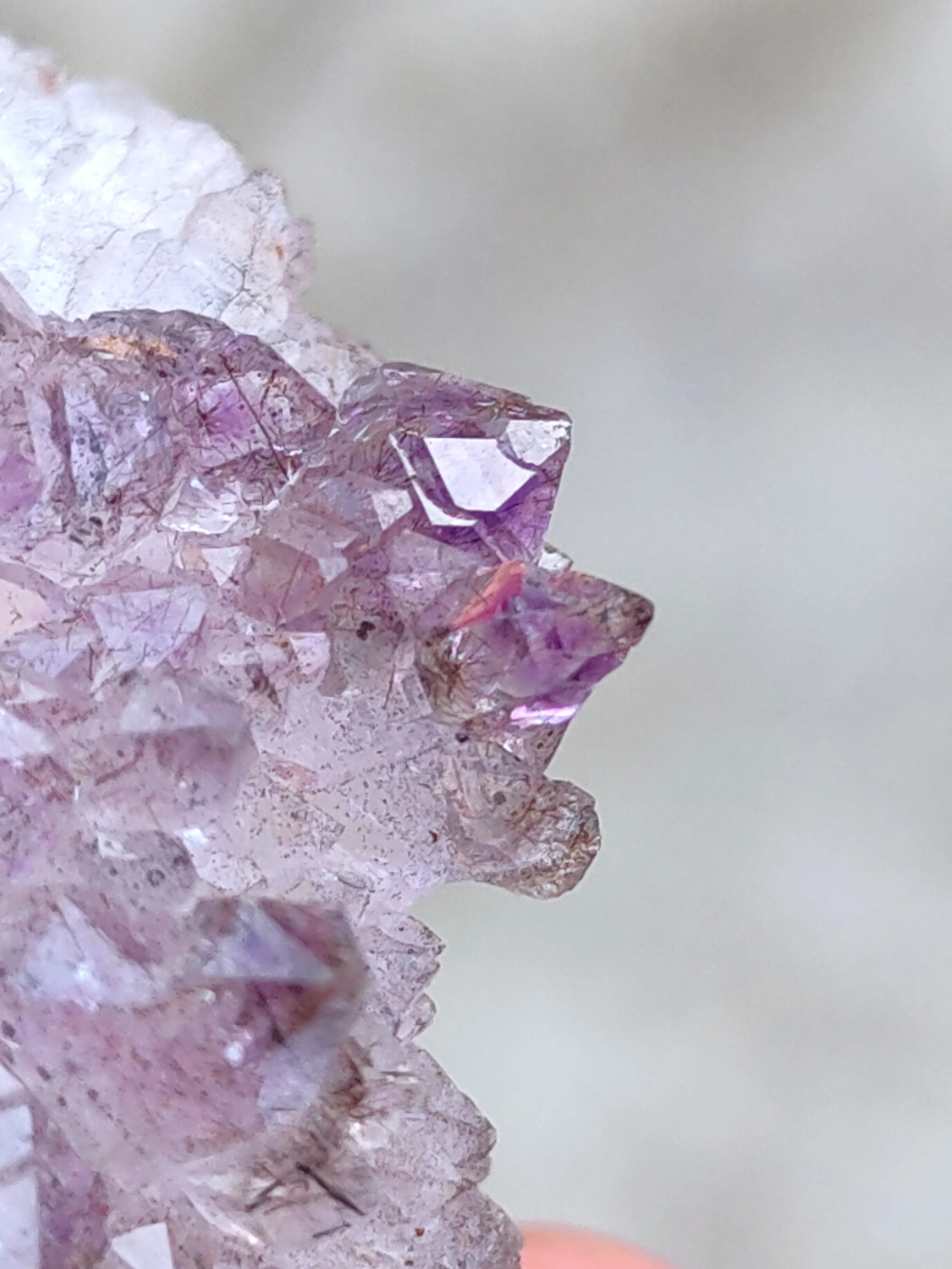 Karur Amethyst sceptre Flower in black Rutiles - image 5