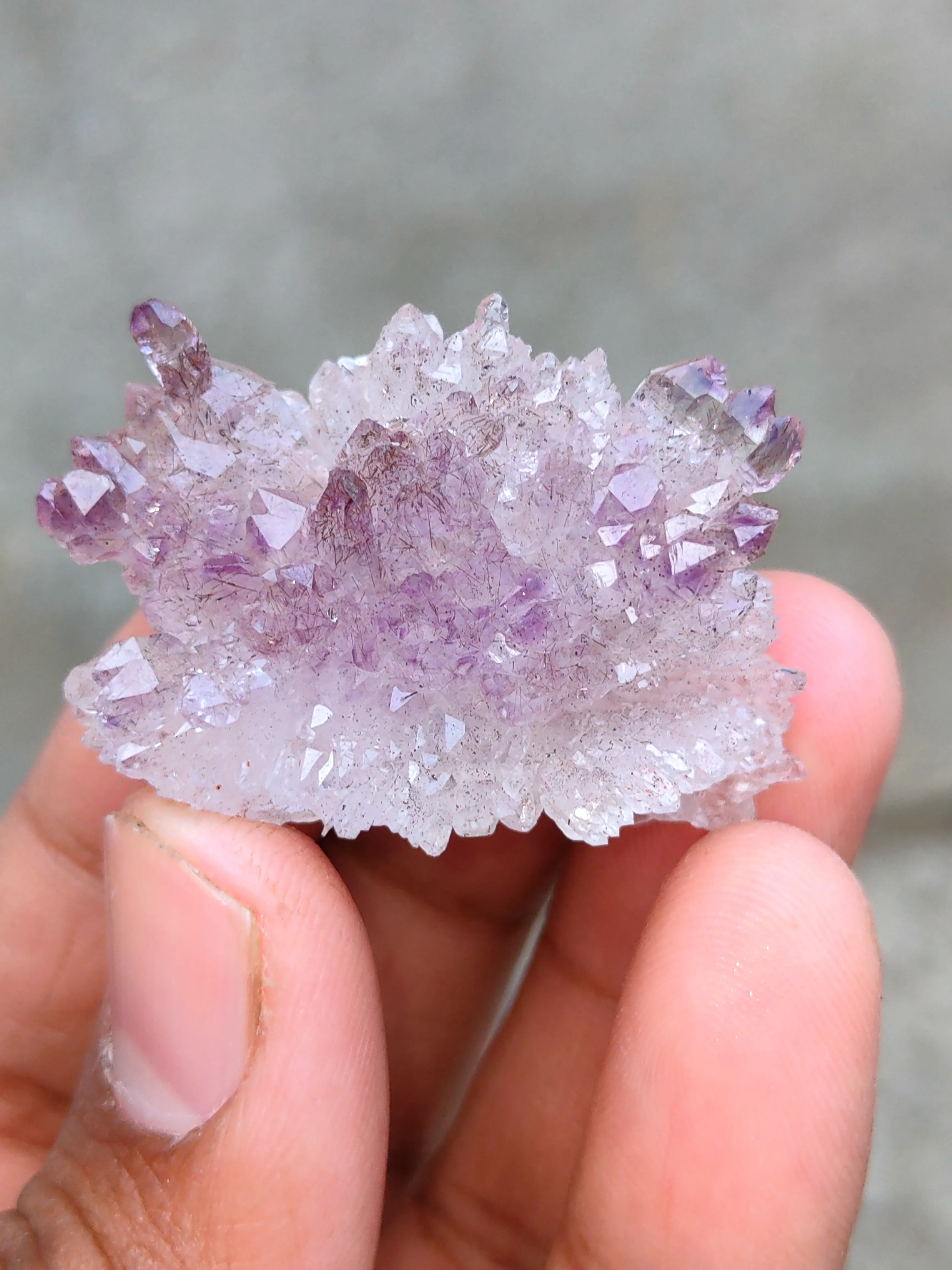 Karur Amethyst sceptre Flower in black Rutiles - image 3