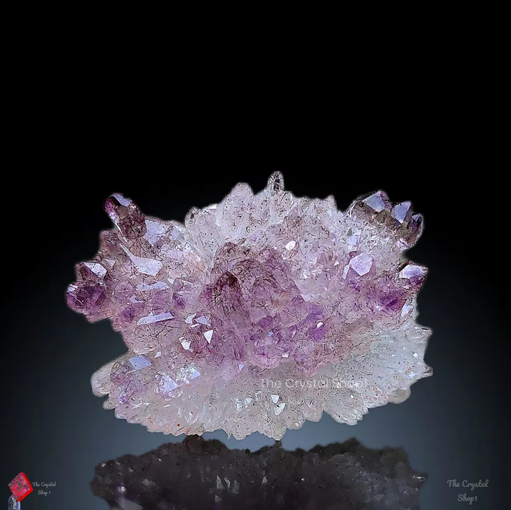 Karur Amethyst sceptre Flower in black Rutiles - image 8