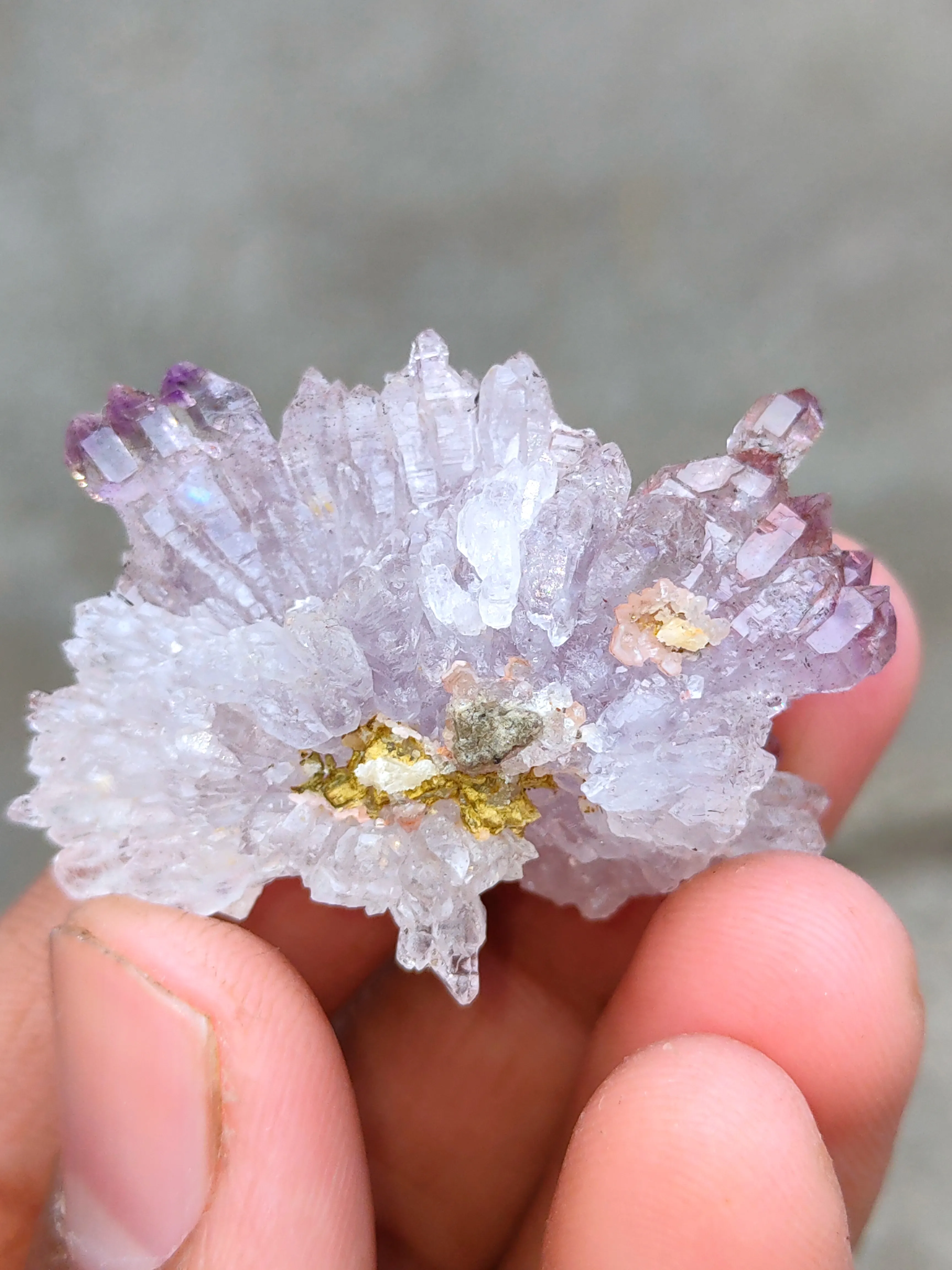 Karur Amethyst sceptre Flower in black Rutiles - image 6