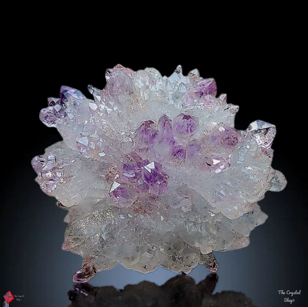 Karur Amethyst sceptre Flower with black Rutiles - image 9