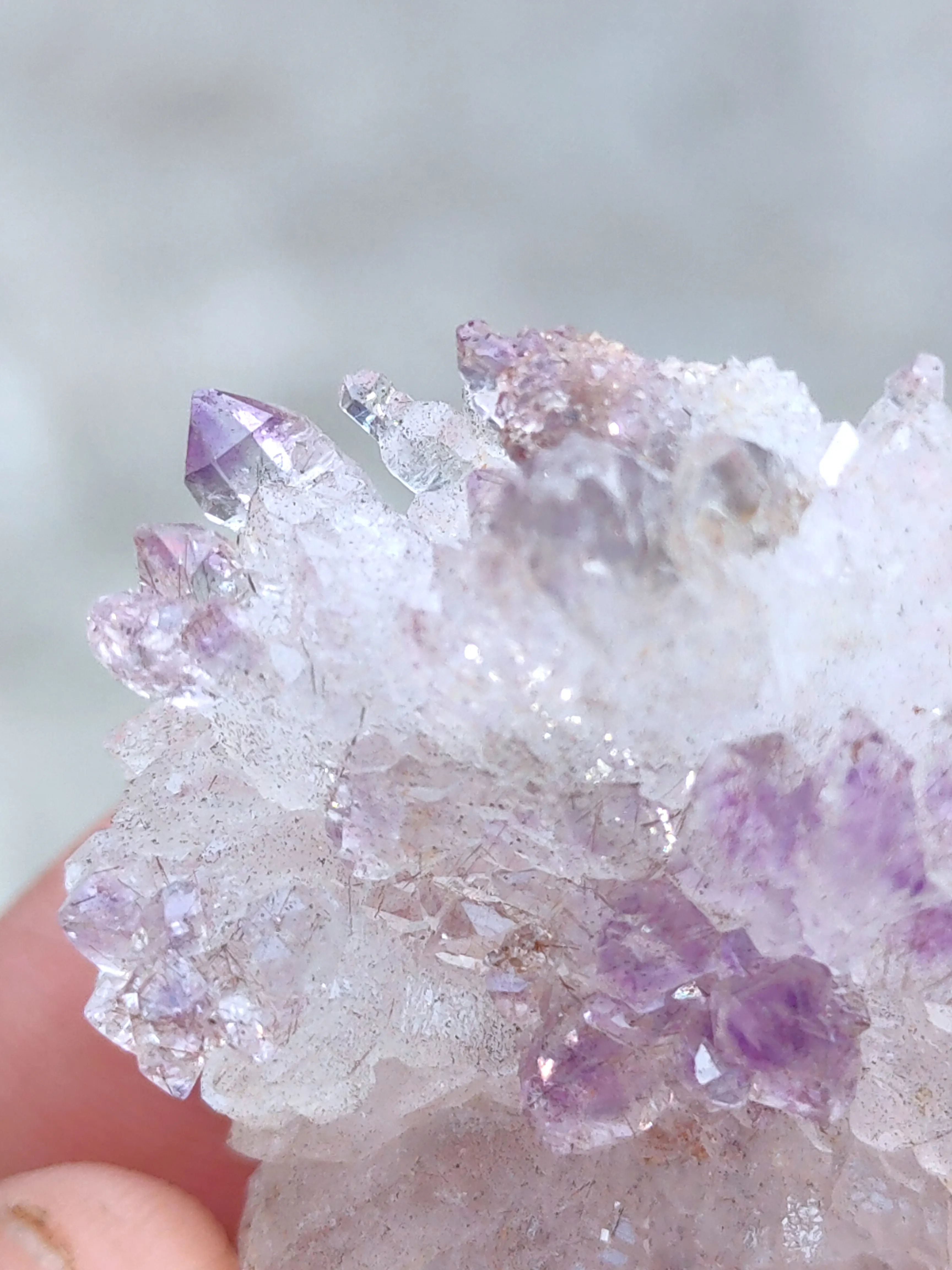 Karur Amethyst sceptre Flower with black Rutiles - image 6