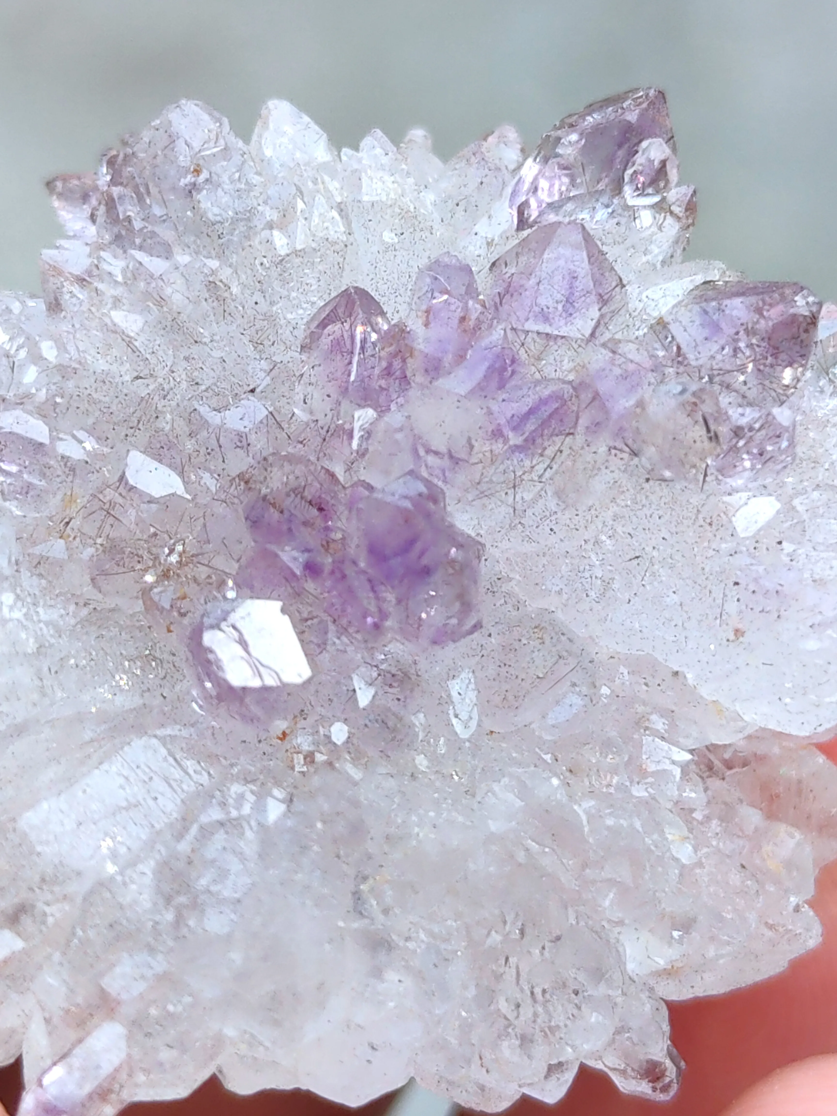 Karur Amethyst sceptre Flower with black Rutiles - image 4