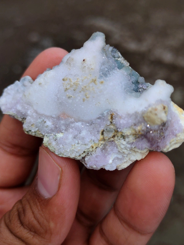 Karur Amethyst With Druzy Quartz Natural Mineral specimen. - image 6