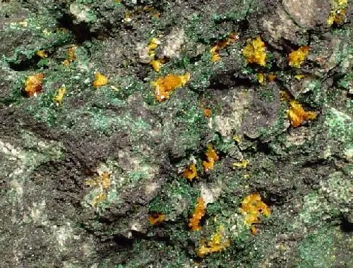 Kasolite, Malachite - image 2