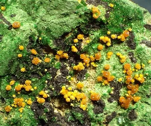 Kasolite, Malachite - image 2