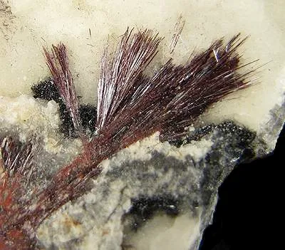 Kermesite, Calcite - image 2