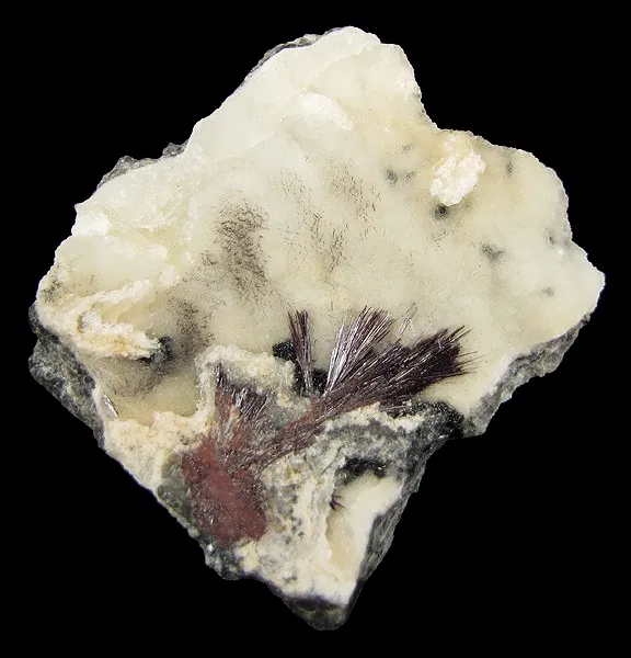 Kermesite, Calcite image