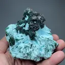 Kolwezite-Malachite after Dolomite with Chrysocolla after Barite - image 2