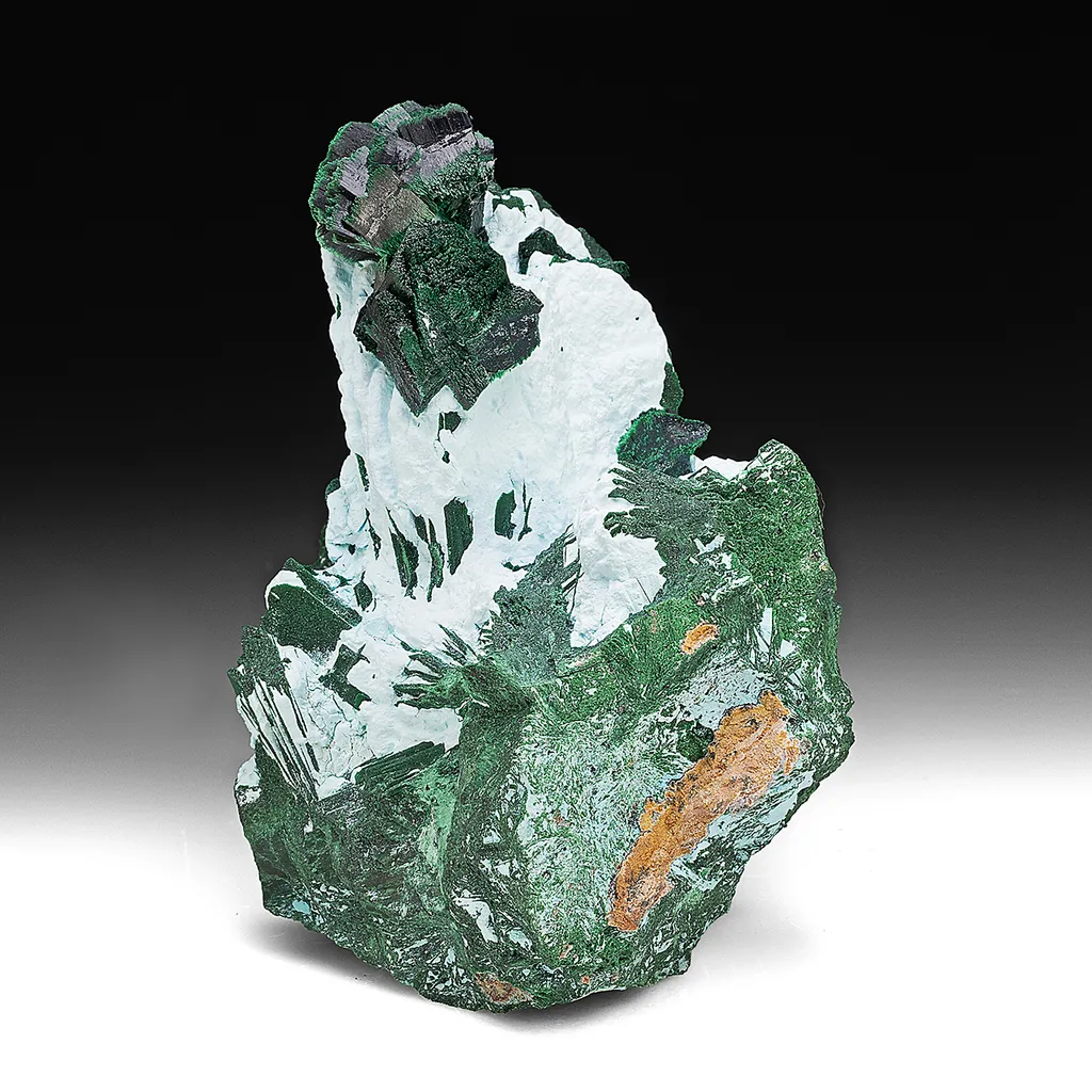 Kolwezite-Malachite after Dolomite with Chrysocolla after Barite image