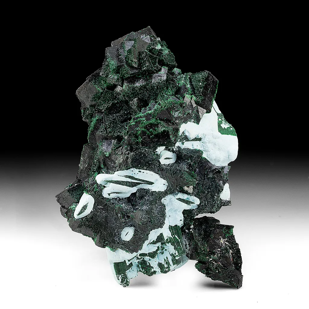 Kolwezite-Malachite after Dolomite with Chrysocolla after Barite image