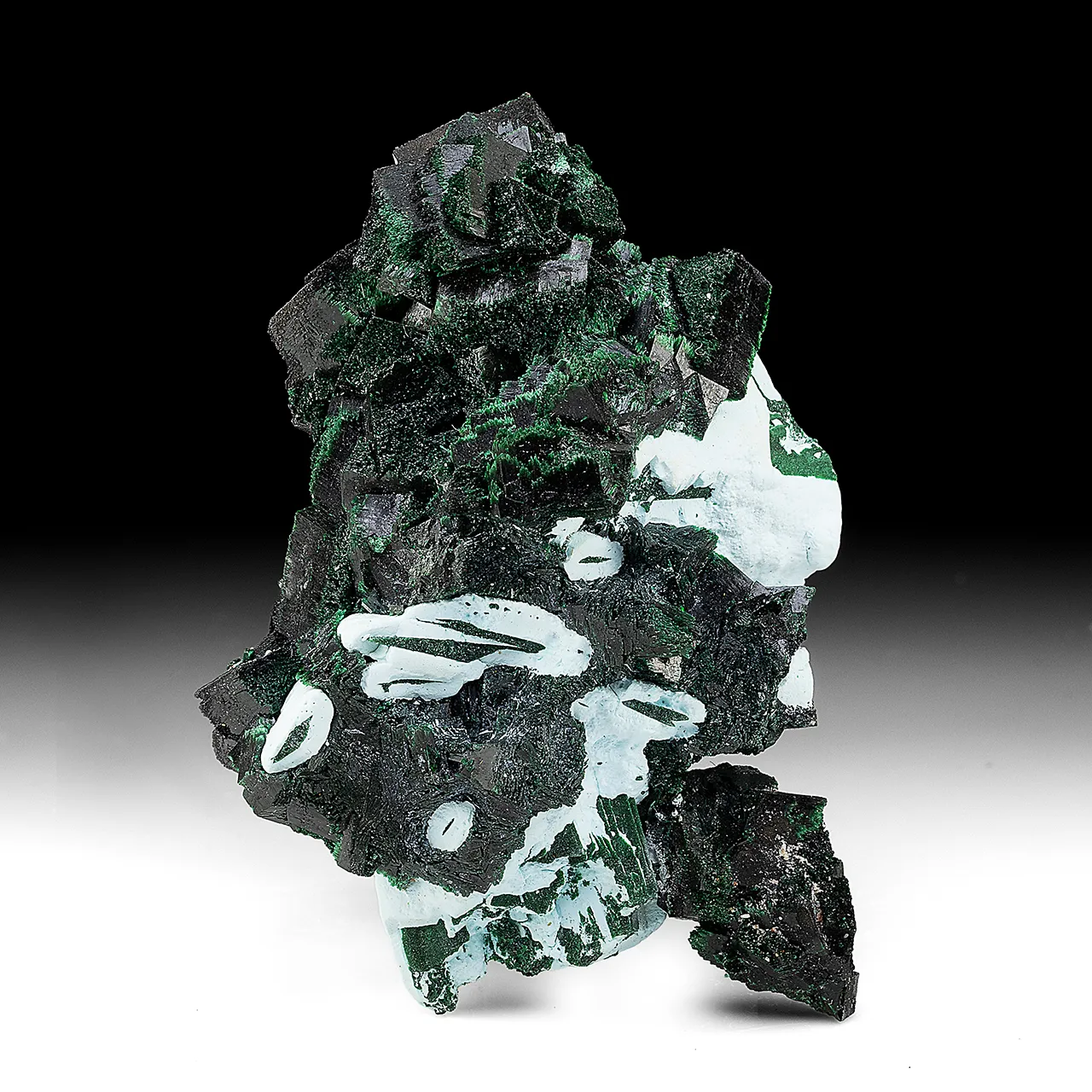 Kolwezite-Malachite after Dolomite with Chrysocolla after Barite - image 1
