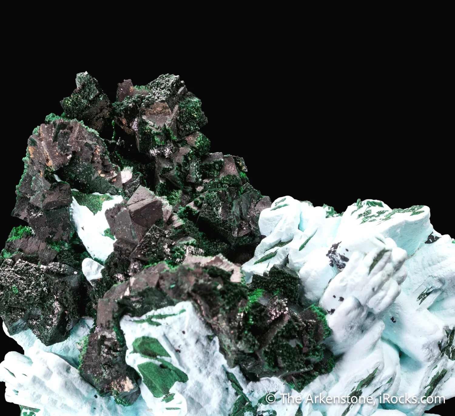Kolwezite & Malachite ps. Dolomite on Malachite/Chrysocolla ps. Baryte - image 4