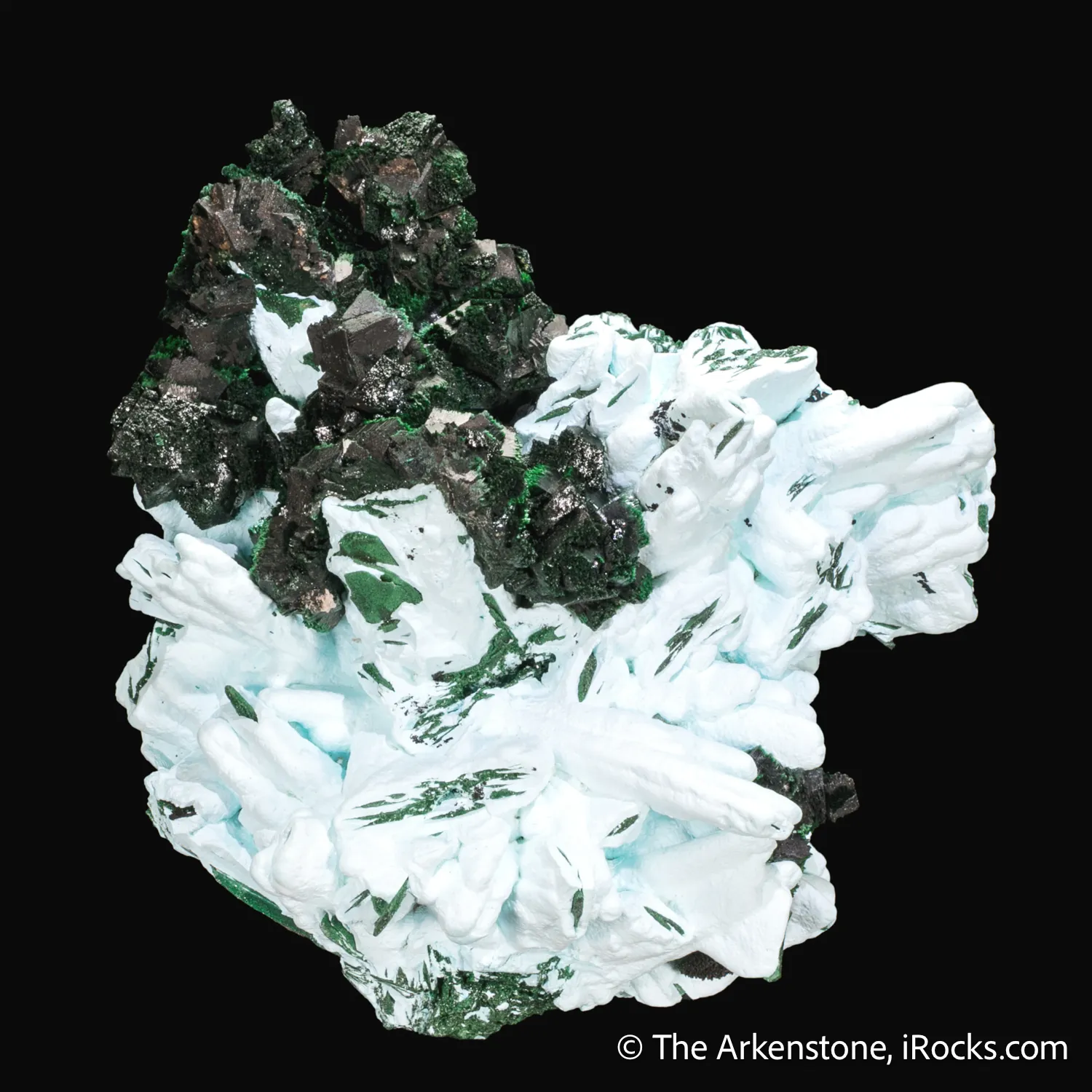 Kolwezite & Malachite ps. Dolomite on Malachite/Chrysocolla ps. Baryte - image 3