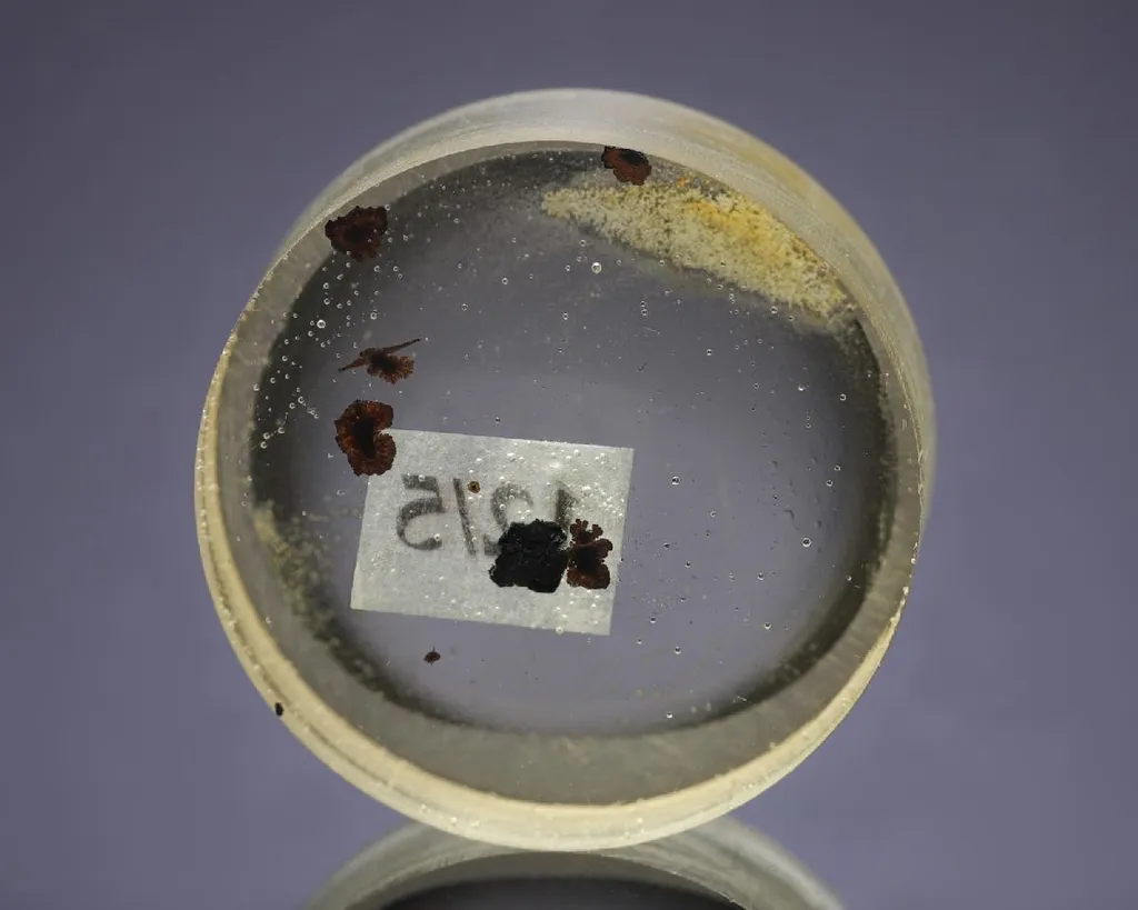 KOSTOVITE with NATIVE Gold Polished Section image